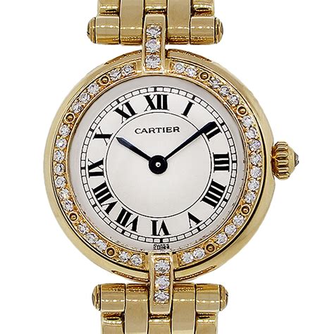 cartier watch womens gold|cartier 18k gold watch price.